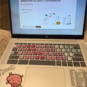 HP Chromebook Laptop with Multicolor Keyboard